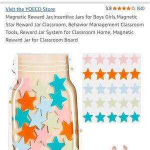 Magnetic Star Reward Jar for Kids - Multicolor